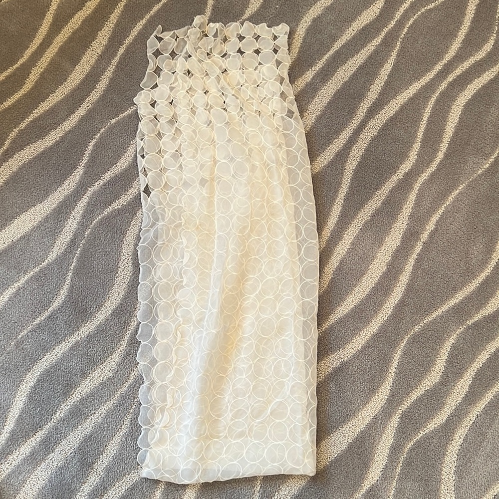 White sheer Giorgio Armani scarf womens